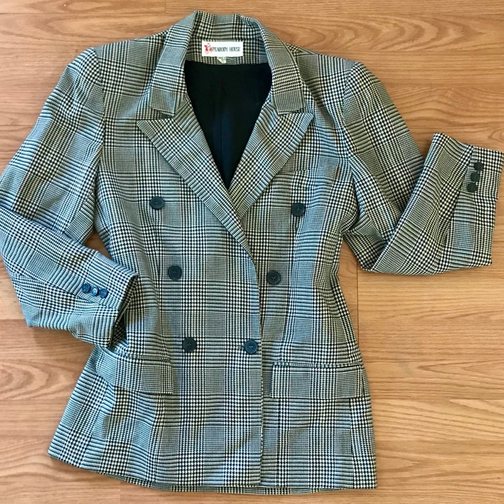 PEABODY HOUSE Virgin Wool Double Breasted Blazer